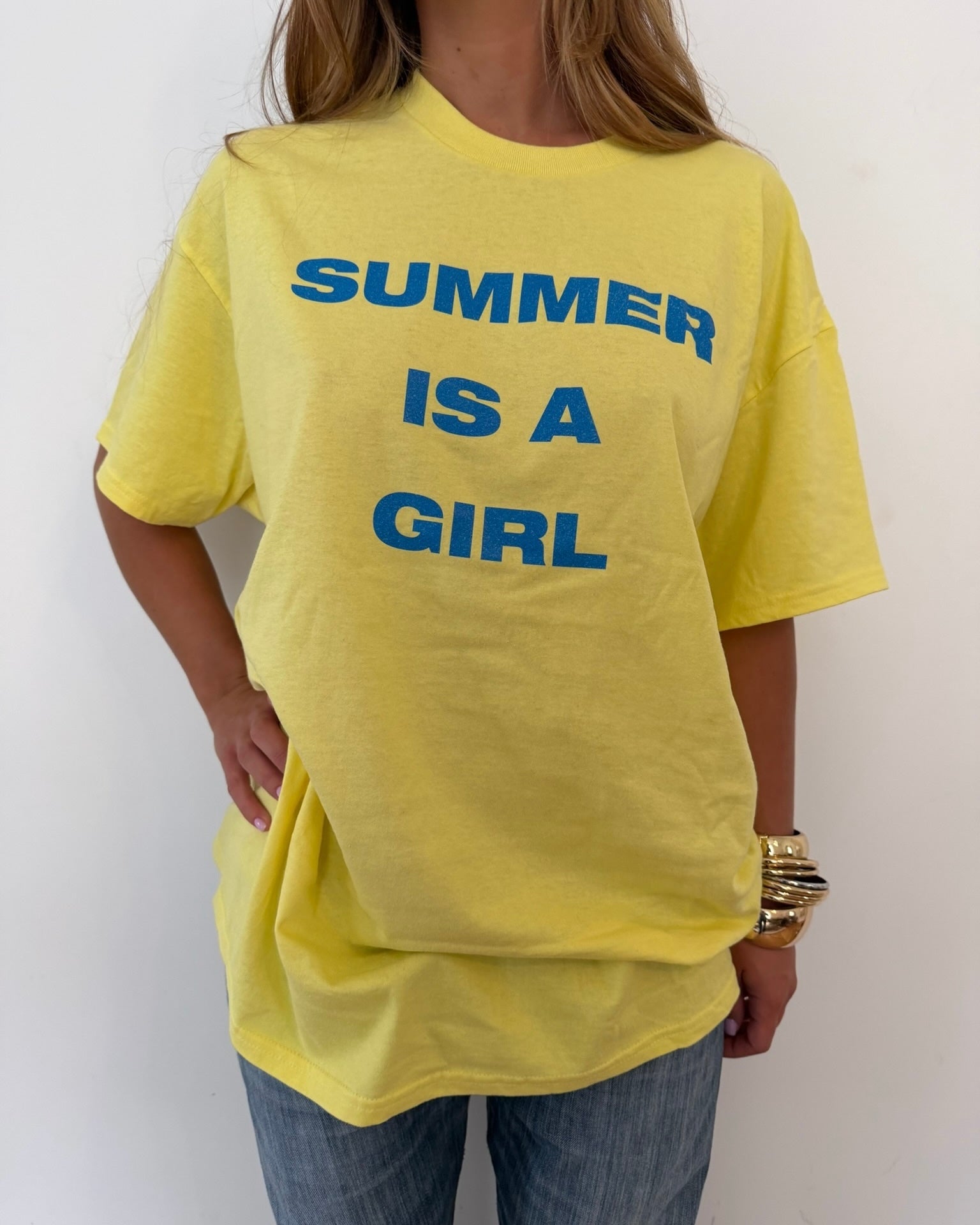 T-SHIRT JAUNE SUMMER IS A GIRL