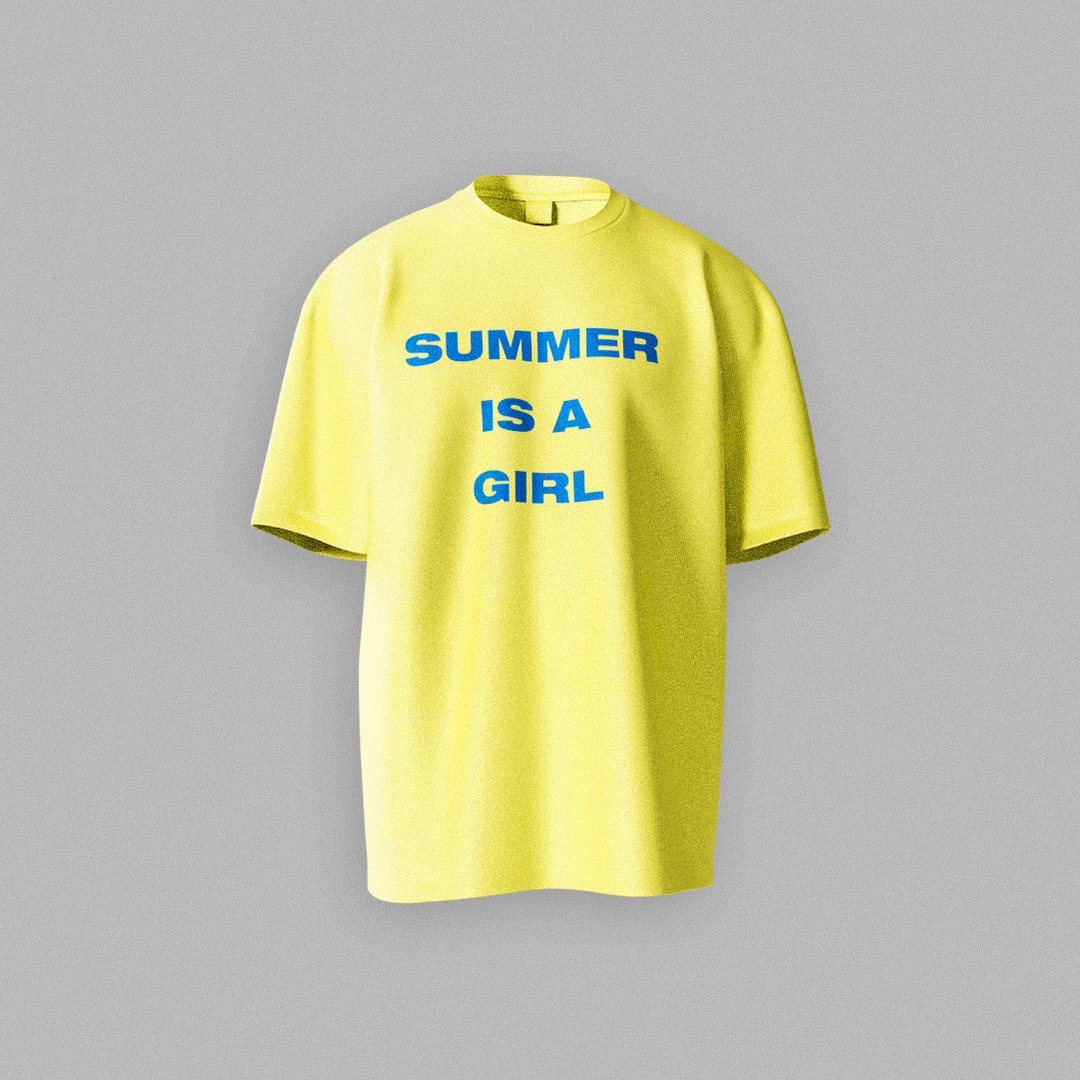 T-SHIRT JAUNE SUMMER IS A GIRL